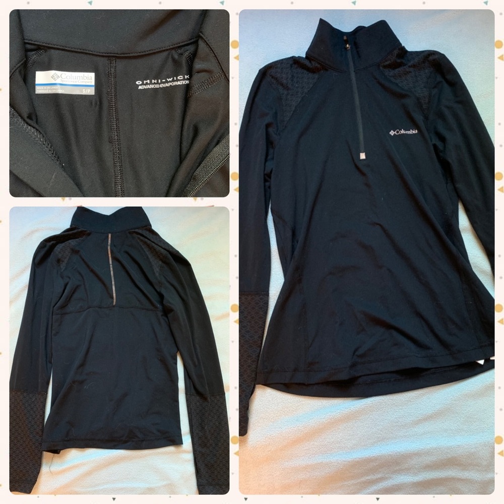 Columbia black high neck half zip